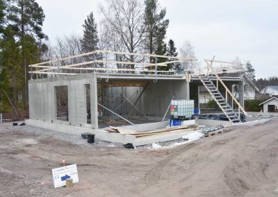 Laaksolahden Pääskyn työmaa on edennyt runkovaiheeseen